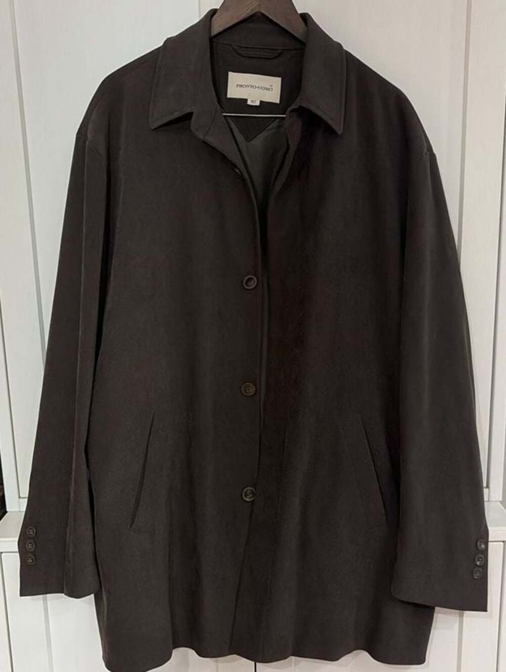 Pronto Uomo Men's Brown Suede Coat Jacket Size XLT